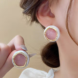 ROUND NICHE TEMPERAMENT EARRINGS_CWAJE2456