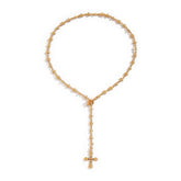 PEARL CROSS PERSONALIZED ALL MATCH NECKLACE_CWMM3128