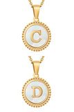 SIMPLE ROUND ALPHABET INITIALS PENDANT NECKLACE_CWAJE215