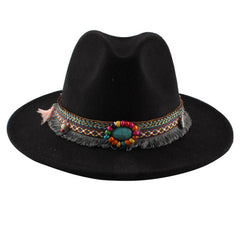 Women Retro Warm Felt Hat Jazz Hat_Cwah0753