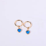 FASHION HEART ZODIAC BIRTHSTONE EARRINGS LUXURY_CWAJE5093