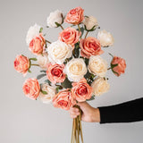 ELEGANT BURNT EDGE ROSE BOUQUET FOR TABLE DECOR_CWMM6578