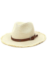 BELT BAND TRENDY STRAW HAT_CWAH108