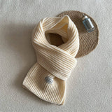 SOLID COLOR KNIT SCARF UNISEX WINTER ESSENTIAL_CWASC2280