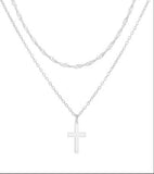 Cross Necklace Is A Full Diamond Collarbone Chain