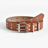 Cwabe0871_Double Row Star Eyelet Hollow Punk Belt