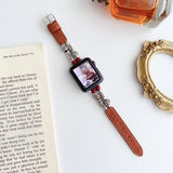 IWATCH8 1 SE TIBETAN SILVER GENUINE LEATHER STRAP_CWWW0071