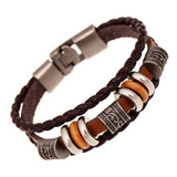 SIMPLE HAND BEADED MULTI LAYER LEATHER BRACELET_CWMM4460