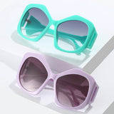 LARGE FRAME POLYGONAL FUTURISTIC TECHNOLOGY GLASSE_CWASG0244