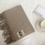 SOLID COLOR FAUX CASHMERE SCARF WINTER WRAP_CWASC2303