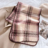 Vintage Tartan Wrap Scarf With Soft Texture_Cwasc2751