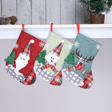 DECORATIVE BURLAP MEDIUM CHRISTMAS STOCKING_CWMS1430