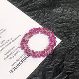 CUTE CRYSTAL VINTAGE HAIR TIE SWEET PONYTAIL BAND_CWAHA6765