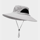 NYLON QUICK DRY WIDE BRIM SUN HAT FOR HIKING_CWAH3893