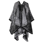 CAPE DARK DOUBLE SIDED WARM OUTER WEAR THICK SHAWL_CWASC2126