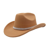 Western Fedora Hat Wool Denim Unisex Style_Cwah04363