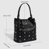 NEW METALLIC POLKA DOT STUDDED SHOULDER BAG_CWAB5721