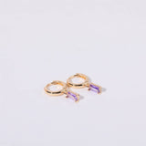 POLISHED GEOMETRIC HOLLOW EARRINGS STAINLESS_CWAJE5031