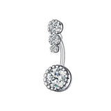 CUTE CZ NAVEL RING HEART BUTTERFLY DESIGN_CWMM9181