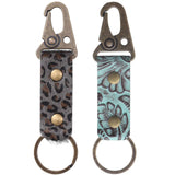 RETRO LEOPARD PRINT LEATHER KEYCHAIN PENDANT_CWMM0584