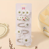 FRESH DAISY HAIR CLIP SET HANDMADE FABRIC CLIPS_CWAHA6712