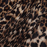 Temperament Commuter Leopard Pleated Skirt