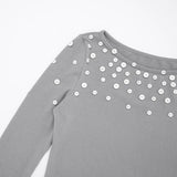 Solid-Color Round-Neck Button-Decorated T-Shirt