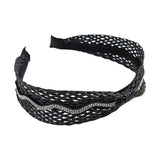 Wave Rhinestone Knotted Braided Headband