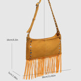BOHO PUNK STUDDED FRINGE CROSSBODY BAG_CWAB5685