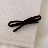 Velvet Bow Side Hair Clip Princess Design_Cwaha08048