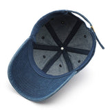 Cwah3207_Personalized Washed Denim Plain Baseball Cap