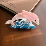OCEAN WAVE DOLPHIN SHARK LARGE ACETATE HAIR CLAW_CWAHA5965
