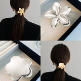 NEW MINIMALIST FLOWER HAIR TIE FOR PONYTAILS_CWAHA6202