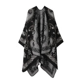 CAPE DARK DOUBLE SIDED WARM OUTER WEAR THICK SHAWL_CWASC2121