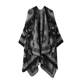CAPE DARK DOUBLE SIDED WARM OUTER WEAR THICK SHAWL_CWASC2121