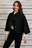 Cwoco0951_Solid Color Short Cape Shawl Coat
