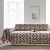 BLUE FLORAL JACQUARD SOFA THROW_CWMM1647