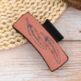 DENIM LEATHER WOMEN WESTERN HAIR CLAW CLIPS_CWASC1621