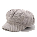Corduroy Casual Newsboy Cap_Cwah04320