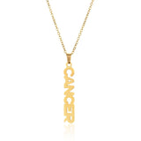 CLAVICLE CHAIN TWELVE ZODIAC TITANIUM NECKLACE_CWMM2717
