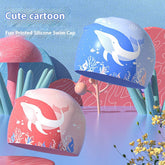 KIDS SILICONE SWIM CAP WATERPROOF CUTE CARTOON_CWMM6721