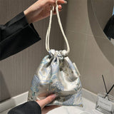 Drawstring Floral Makeup Bag Travel Storage Pouch_Cuab00720