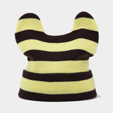 ARTISTIC RETRO STRIPED COW EAR KNITTED HAT_CWAH2127