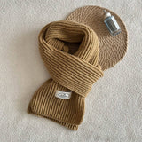 SOLID COLOR KNIT SCARF UNISEX WINTER ESSENTIAL_CWASC2280
