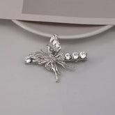 COLD STYLE LIQUID METAL BUTTERFLY ZIRCON HAIRPIN_CWAHA4754
