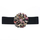 ELASTIC WIDE FLORAL WAIST BELT FOR DRESSES_CWMM6426