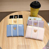 New Solid Color Heart Lace 2-Fold Wallet_Cwab06267