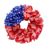 Usa Flag Star Ribbon Wreath For July 4Th Decor_Cwaje05386