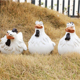 CREATIVE FUNNY CHICKEN RESIN GARDEN FENCE DECOR_CWAJE5299