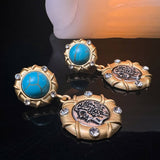 Vintage Turquoise Drop Earrings